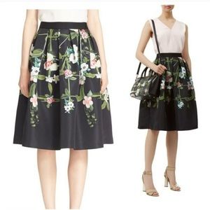 TED BAKER LONDON Emmalin' Secret Trellis Midi Full Skirt